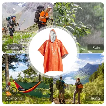 în aer liber de Urgență Pelerina de ploaie de Film de Aluminiu Durabil Poncho Rece de Izolare Ploaie Pături Instrument de Supraviețuire, Echipament de Camping