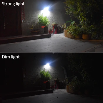 60/48 led-uri Senzor de Mișcare Lumini Solare Cu 4 Moduri de Aliaj de Aluminiu Coajă 1100lm Super Luminoase Lumina de Perete în aer liber, Grădină, Curte Lampa