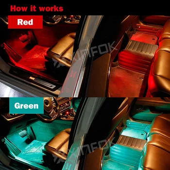 4BUC Mașină de Benzi cu LED-uri Lămpi Decorative Flexibil RGB APP Telefon RF Telecomanda LED Lumini de Interior 14657