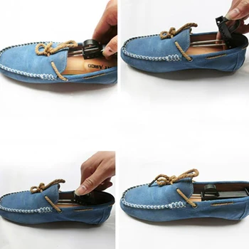 De uz casnic Organizație Furnizează 1 Pereche Femei Bărbați Reglabil Practice din Plastic Negru Pantofi Copac Targa Pantofi Cuier pentru Boot