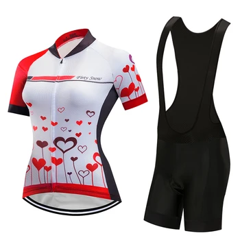 Femeile Ciclism De Îmbrăcăminte De Vară 2021 Bicicleta Jersey Bib Set Scurt Doamnelor Biciclete Haine Sport Costum Mallot Mtb Uniformă A Corpului Rochie Kit 14716
