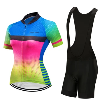 Femeile Ciclism De Îmbrăcăminte De Vară 2021 Bicicleta Jersey Bib Set Scurt Doamnelor Biciclete Haine Sport Costum Mallot Mtb Uniformă A Corpului Rochie Kit
