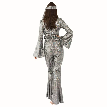 2020 Ultimul Model Decolorarea ' 60 ' 70 Disco&Hippie Costume Femei Setsuit Cosplay Hip Hop Jazz Costum de Halloween Pentru Adulti