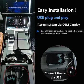 Wireless Carplay Android Box Universal Radio Auto USB Player Multimedia 4+32G Pentru Audi VW BMW Ford, Hyundai, Skoda, Mercedes Benz