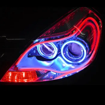 2 buc 45cm Flexibil C ar Benzi cu LED-uri de Lumină Moale Tub D RL Diurne Faruri Lampa Decorativa de Lumină exterioară