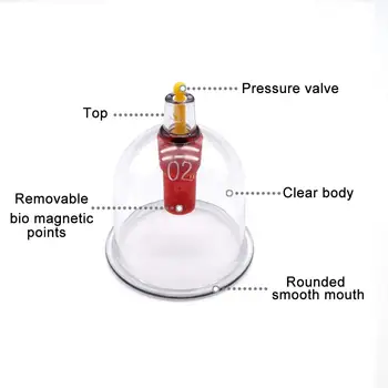 12/24buc/set Ventuze Vacuum Dispozitiv ventuze Medicale Fraier Magnetică Aparate de Tratament Băncile Masaj Cutii