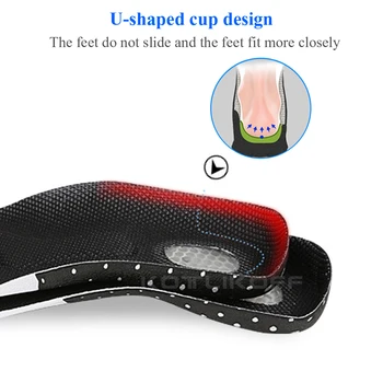 Sport Funcționare Silicon Gel Insoles Pentru Picioare Om Femeilor Pentru Pantofi Talpa Ortopedica Pad Masaj Absorbție De Șoc Suport Arc Tampoane
