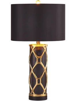 TUDA Lux Post-Modern Alb-Negru cu Aur Ceramice Lampă de Masă pentru Dormitor Lampă de Noptieră Living Lampă de Noptieră Home Deco