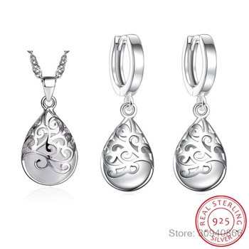 Argint 925 Fierbinte De Vânzare Seturi De Bijuterii Piatra Lunii, Opal Lacrimi Totem Cercei Seturi De Colier Pentru Femei S-N83 S-E321