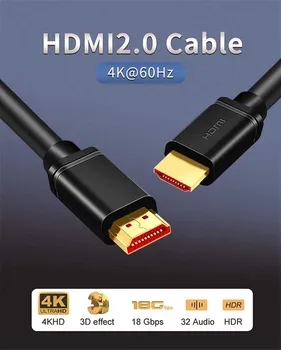 1,5 M 4K HDMI Cu un Cablu HDMI de Mare Viteză 2.0 Placat cu Aur Cablu de Conectare Cablu Pentru UHD FHD 3D TV DVD