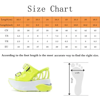 De Vară 2020 Femei Transparent Sandale De Doamnelor Pene Platforma Sandale De Moda Casual Dublu Cataramă Curele Afara Pantofi 1488