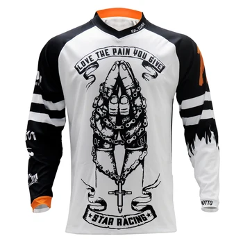 2021 motocross moto Jersey traseu de biciclete de munte de haine de MTB biciclete T-shirt DH BMX ciclism tricouri Off-road cross topuri