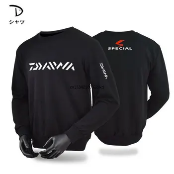 2021 Nouă Bărbați Îmbrăcăminte de Pescuit Maneca Lunga Outdooe Respirabil DAIWA Tricouri Plus Dimensiune Bumbac Pescuit-Haine Sport Cașmir Tee