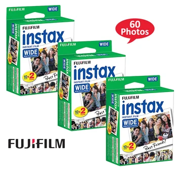 Autentic Fujifilm Instax Wide Film De 60 De Coli Foto Alb Pentru Fuji Instant Polaroid Camera Foto 300 200 210 100 + Cadouri Gratuite