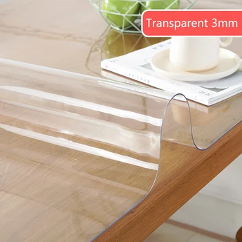 PVC Transparent Fețe de Masă Moale de Sticlă Mată față de Masă Impermeabil Oilproof Bucatarie de Mese de Masă Pânză Capac 1.0/2.0/3.0 mm