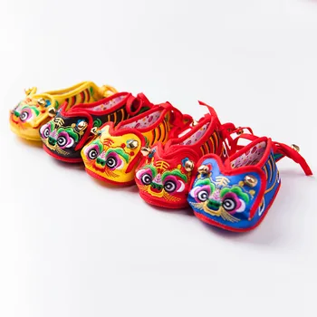 2020 Nou-Nascutului Fata De Baieti Din Bumbac Broderie Pantofi Pantofi Roșii O Sută De Zile Moale Tigru Pantofi Pentru Sugari Prima Walker Pantofi