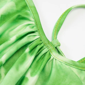 Nouă Femei Halter Tie Dye Backless Crop Top de Vara din Dantela Sus Cami Vesta Topuri Rezervor de Partid SCI88