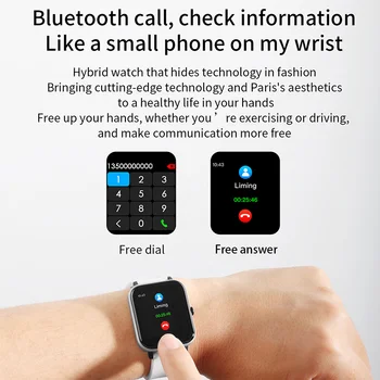 2020 P8H Ceas Inteligent Bărbați Bluetooth Apel 1.54 inch Full Touch de Fitness Tracker Tensiunii Arteriale Ceas Inteligent Femei GTS Smartwatch