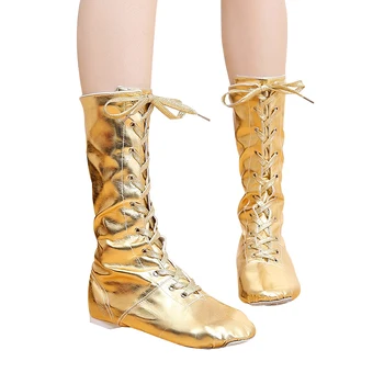 2021 Dans Cizme Pentru Femei Din Piele De Argint De Aur Culori Fete De Balet Pantofi De Dans Jazz Pantofi Doamnelor Cizme De Performanță Pantofi