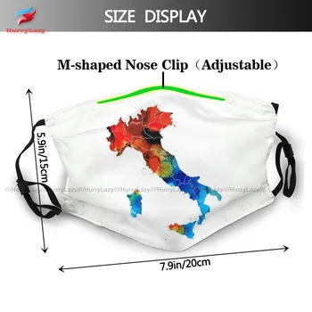Rapid De Transport Maritim De Respirație Italia Harta Italiană De Sharon Cummings Masca De Fata Amuzant Pânză Adulți Gura Masca Faciala Cu Filtru