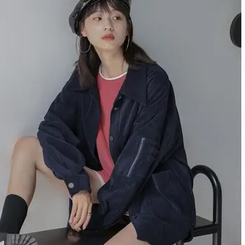 Femei tricou plus dimensiune prietenul nasture de la cămașă bluză de femeie tricouri casual cu maneca lunga rosu coreean tricouri tricouri lungi vintage