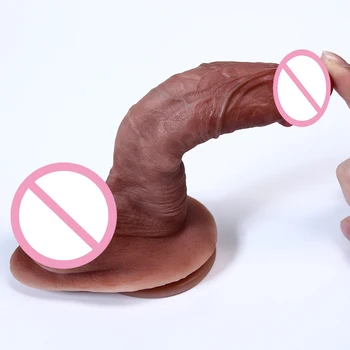 Vibrator Realist Adult Jucarii Sexuale Pentru Femei Masturbare Ventuza Silicon Penis Fals Pula Femei Lesbiene Sex Instrument Anal Plug