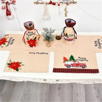 2021 Masa de Craciun Decoratiuni Tabelul Runner Ornamente de Crăciun Decoratiuni pentru Casa Noua Anul 2020 Noel Natal Petrecere Decor