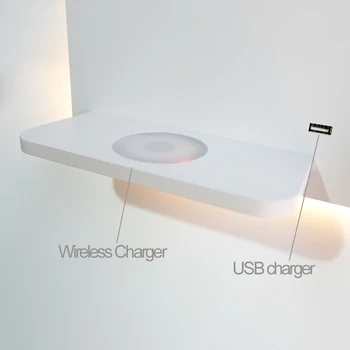 Hartisan Multi-funcție de Lampă de Perete Dormitor Simplu Studiu Bordura de Lectură Perete Lumina de Fundal Iluminat 5V USB Încărcător Wireless