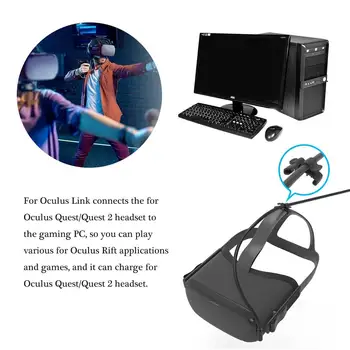 16FT 5M de Date Cablu de Încărcare Pentru Oculus Quest 2 VR Link-ul de Căști USB 3.0 Tip C de Transfer de Date USB-a La Tip-C prin Cablu VR Accesorii