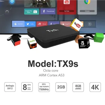 Android TV Box Android 7.1 2G 8GB TX9S 4K S912 Quad Core Media Player 1000M WIFI 2.4 G/5G Smart TV Box Play Store Set Top Box