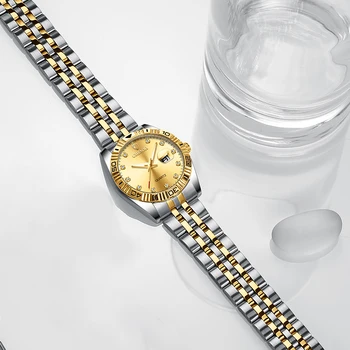 CHENXI 2021 Nou de Lux de Brand de Moda Ceasuri de mana Pentru Femei de Aur din Oțel Inoxidabil Stras Cuarț Ceasuri pentru Femei Cadou Ceas