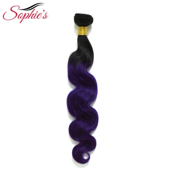 Sophie e Pre-colorate Ombre T1B/Culoare Violet 1 Mănunchiuri de Păr Malaezia Păr Uman Non-Remy Corpul Val de Păr Coase În Extensii de Păr