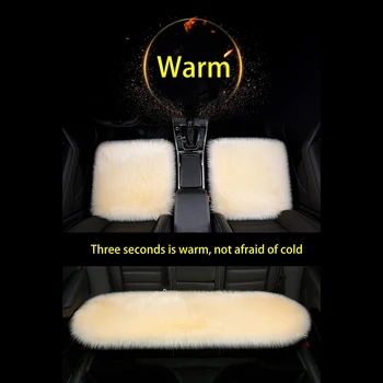 Iarna Cald, Mașină De Perna Natural Australian Wool Car Seat Cover General Lână Pernei Scaunului Auto De Cald Iarna Car Seat Cover