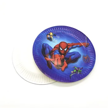 Spiderman Tema Copil Baieti Favoarea Ziua Pachet Eveniment De Partid Super-Erou Cupa Placa De Paie Copil De Dus De Unica Folosinta Tacamuri De Aprovizionare