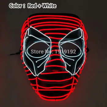 Intermitent LED Masca pentru Festivalul de Halloween Strălucire Consumabile Partid Stralucitoare EL Neon Masca Aprinde Groază Masca Neon Maske