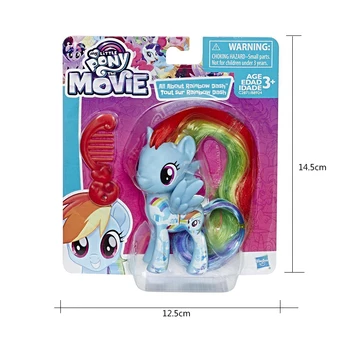 Autentic My Little Pony Jucării Păpuși Anime Jucarii pentru Fete de 3-Inch Rainbow Dash de Acțiune Figura Jucărie pentru Copii pentru Copii Cadou de Ziua de nastere
