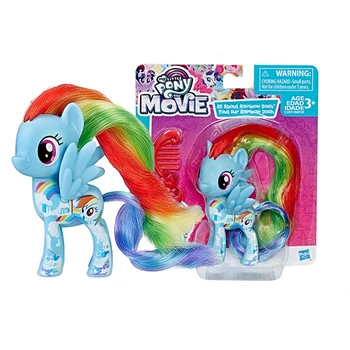 Autentic My Little Pony Jucării Păpuși Anime Jucarii pentru Fete de 3-Inch Rainbow Dash de Acțiune Figura Jucărie pentru Copii pentru Copii Cadou de Ziua de nastere