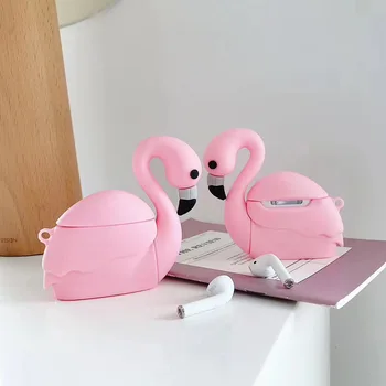 Ins drăguț Flamingo Pentru Apple Pro cască de protecție caz de moda de desene animate pentru femei model potrivit pentru airpods 1 / 2 / 3 wireless