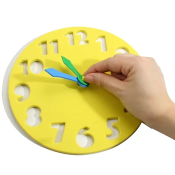 5pcs copii EVA ceas pentru învățare dată și oră/ copil Copii 18*18cm asambla ceas pentru introducerea jucarii educative 153727