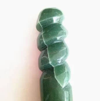 260g naturale Aventurin verde cristal de masaj bagheta piatră de cuarț Masaj stick fro femei vindecare
