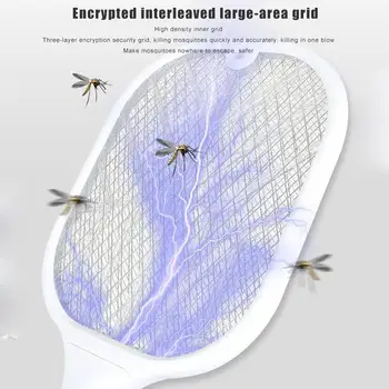Electric de Țânțari Zapper USB Reîncărcabilă Zbura Racheta Portabile Insecte Mosquito Swatter de uz Casnic Pest Killer Pentru Interior Și Întrece