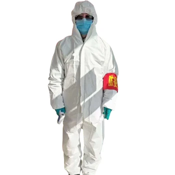 Reutilizabile Alb Costum de protecție Timp Combinezonul Spital de Siguranță Îmbrăcăminte de Protecție Protecție Anti-virus Îmbrăcăminte Evita Spray pentru Praf 154411
