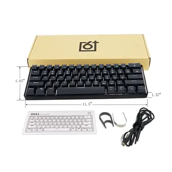 GK61 Swappable 60% RGB Tastatură Personalizate Kit PCB Placa de Montare Caz Gamer Mecanice Sentiment Tastatura Gaming Tastatura RGB 15476