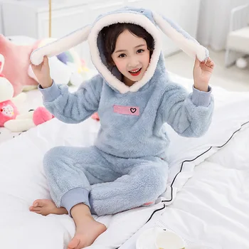 Mudipanda Pijamale Copii Set 2021 Iarna Haine de Acasă Pentru Fete Baieti Animal Îngroșat de Pluș Cald Pijama Enfant 6 8 10 12 Ani
