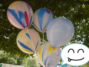 NOI 100buc/lot de 12 țoli 3.2 g Curcubeu Balon Nori Îngroșarea Balon Latex Pictură în Ulei Onix Dungă Petrecere de Nunta de Decorare