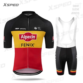 ALPECIN FENIX 2020 Echipa de Ciclism Jersey Set Bărbați Cursa de Biciclete Haine Noi Maneci Scurte Uniformă Triatlon Respirabil 19D Gel Pad