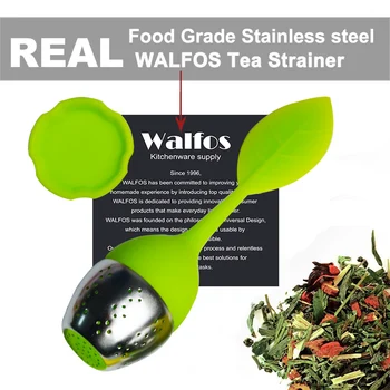 WALFOS Ceai Infuzor din Oțel Inoxidabil Ceai Mingea Frunze de Calitate Alimentară Aroma Total Ceai Infuser Gadget Ilicone Ceai Infuser Ceai Ceainic
