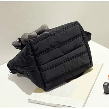 Genti Toamna iarna tote sac de Nailon Casual Solid geantă de umăr geanta lady coreean Jos jacheta sac de mare capacitate