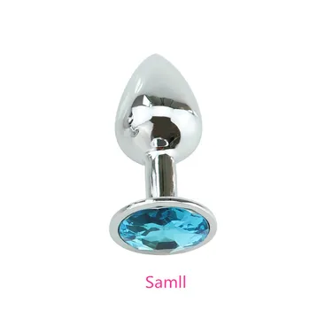 Sex Shop Argint Multi-culoare Ddiamonds 3 Dimensiuni Disponibile Metal Anal Plug din Otel Inoxidabil Anal Plug Adult Masturbari Produse.