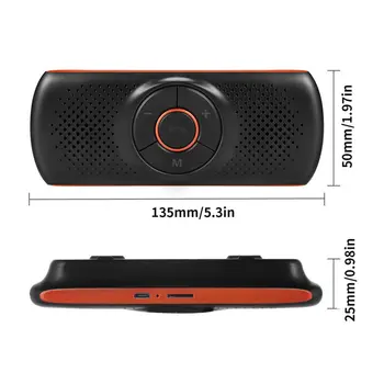 T826 Bluetooth Handsfree Car Kit Auto SpeakerphoneTF Muzica MP3 Player Conecta Telefoane Vorbitor Parasolar Clip Difuzor